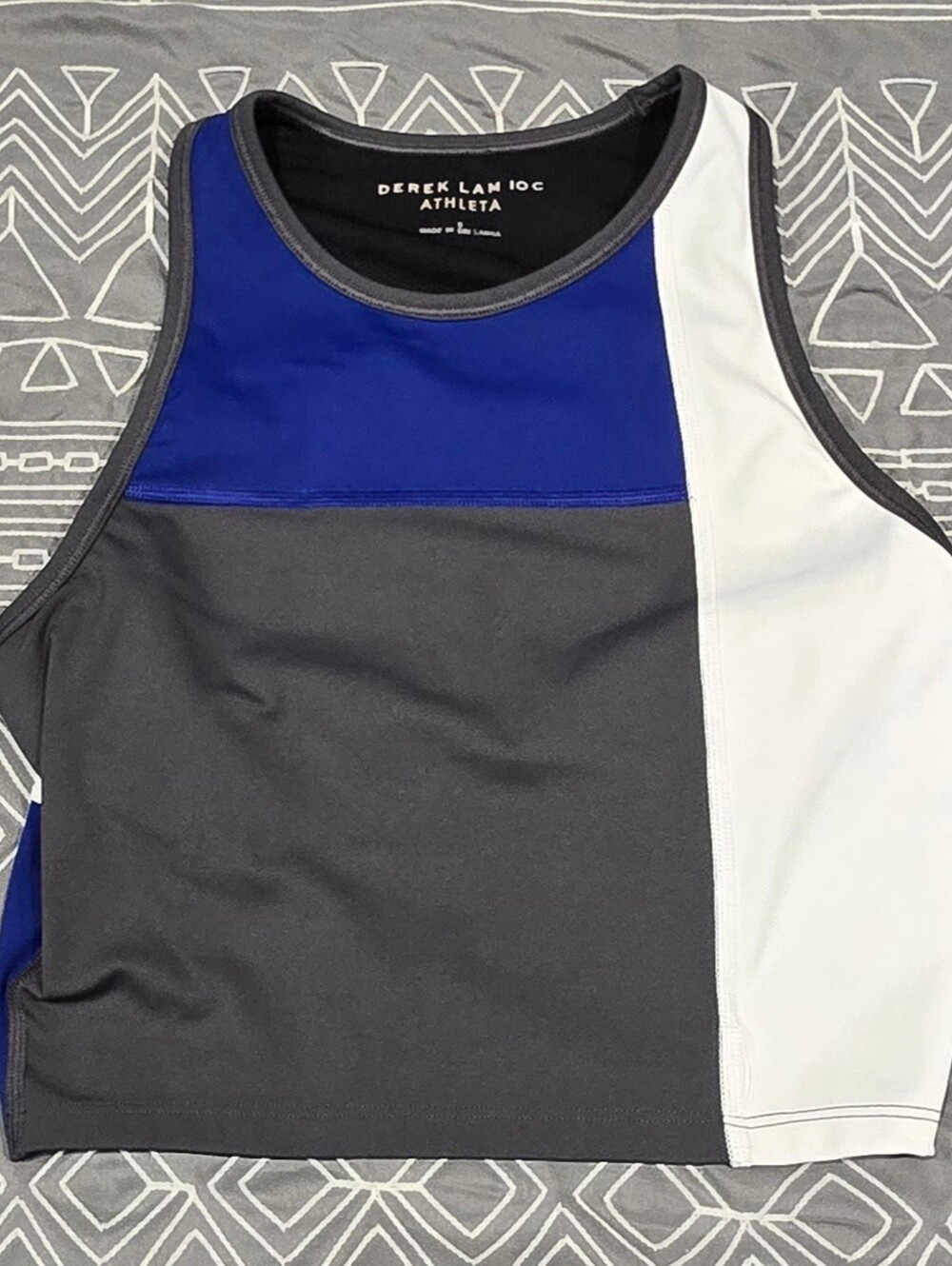 Derek Lam 10C Athleta Color Block Cropped Tank Size Small